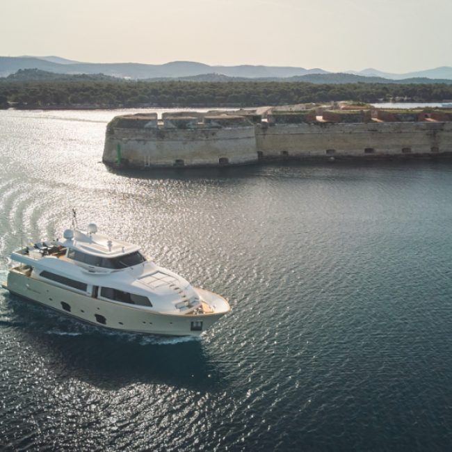Navetta 26 Friend's Boat_4 Exterior_Cruising by St Nicholas Fortress in Sibenik 2_YACHT IN